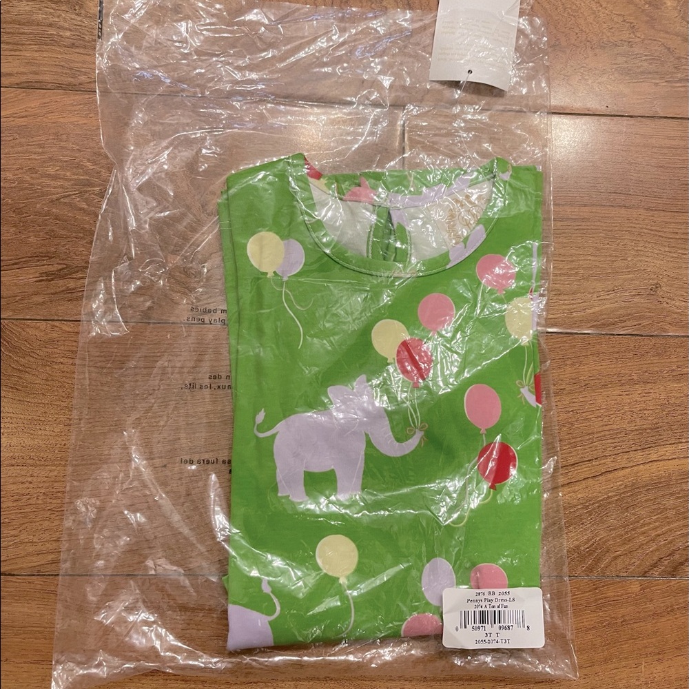 The Beaufort Bonnet Company Penny’s Play Dress Long Sleeve “Ton of Fun” 3T